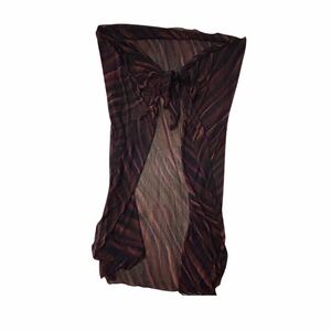 Sheer Zebra Print Scarf